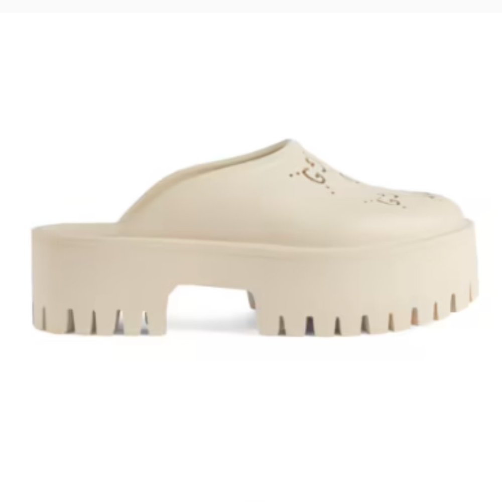 NWOB Gucci Women's Platform Perforated G Sandal